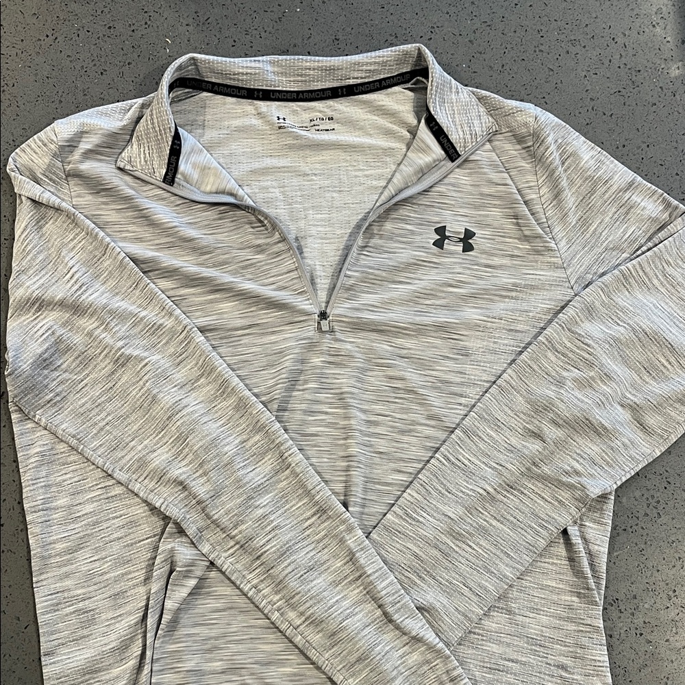 Under Armour Heather Gray Quarter-Zip Pullover